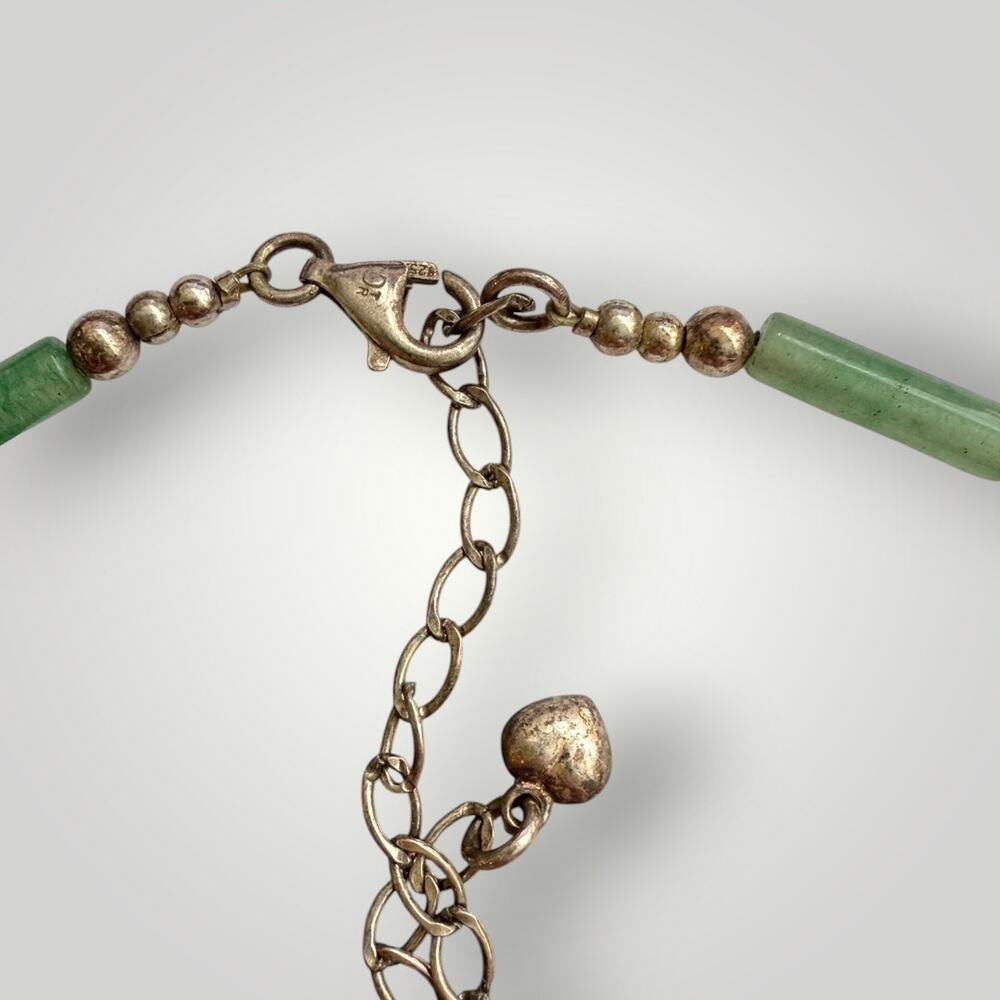Jay King Mine Finds DTR Green Brown Jasper Flat Beaded Necklace 19-22 inch - Picture 6 of 9